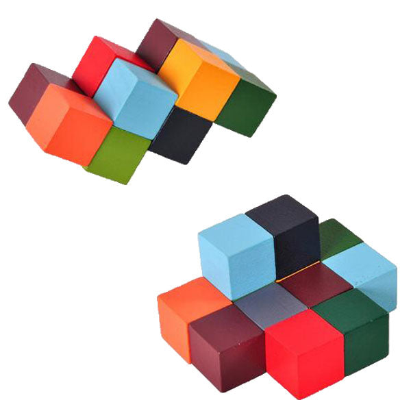 Casse-tete cube en bois en forme de serpent - Acheter votre casse-tête &  jeux de logique
